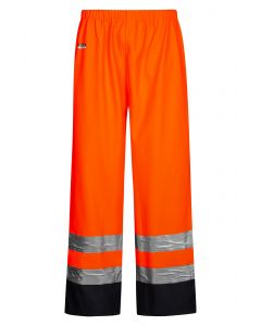 High Viz Arc Flash Orange and Navy Waterproof Trousers 21.1cal/cm2