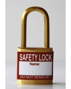 Brown padlock labels