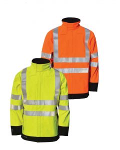 High Viz Arc Flash Orange Waterproof Shell Jacket 17.1cal/cm2