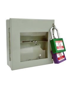 Compact group lockout box in Grey