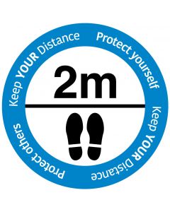 Social Distancing floor sign "Keep your distance"_BLUE