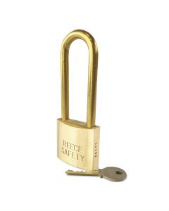 Brass 51mm body Safety Padlock-Keyed to Differ-Long