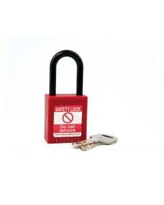 NC38 Nylon Shackle Safety padlock-RED