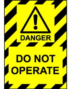  Size A6 Danger Do not operate 