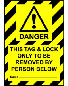  Size A7 Danger Lock out before operation 