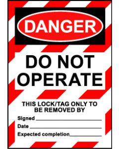  Size A7 Danger do not operate 