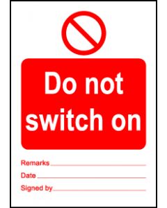  Size A7 Do not switch on 
