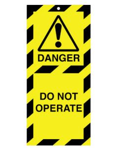 Lockout Safety Tags Pk10 160x75mm Danger Do Not Operate