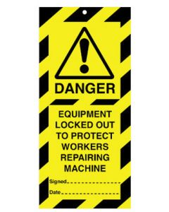 Lockout Safety Tags Pk 10 110 x 50mm Equip Locked Out