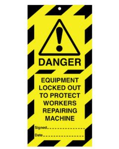 Lockout Safety Tags Pk 10 160 x 75mm Equip Locked Out