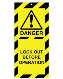 Lockout Safety Tags Pk10 110x50mm Danger Lock Out Before