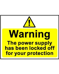 'Warning...' - Safety Lockout Labels 55 x 75mm