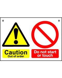 'Do Not Start or Touch' - Hanging Lockout Sign