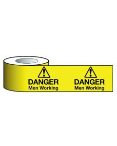  Barrier Warning Tape 150mmx100m Danger Men Working 