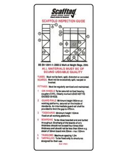 Scafftag for Scaffold Tagging - Pocket guide / pack of 5 