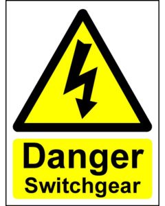  Hazard Warning Sign 200x150mm Danger Switchgear (s/a) 