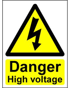  Hazard Warning Sign 200x150mm Danger High voltage (rigid) 