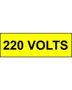  Voltage Labels (Pack 10) 30X90mm 220 Volts 