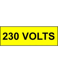  Voltage Labels (Pack 10) 30x90mm 230 Volts 