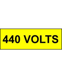  Voltage Labels (Pack 10) 40x120mm 440 Volts 