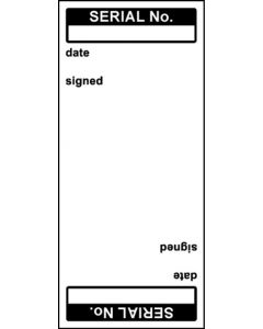 Write on Cable Marking Labels - Serial No