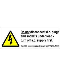 Photovoltaic 'PV' Labels Do Not Disconnect