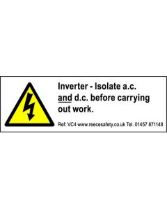  Individual Photovoltaic 'PV' Labels 
