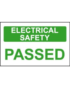 Elec Inspec Labels 40x75mm S/A vinyl Roll 250 E/S Passed