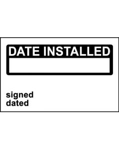  Elec Inspec Labels 40x75mm S/A vinyl Roll 250 Date Installed 