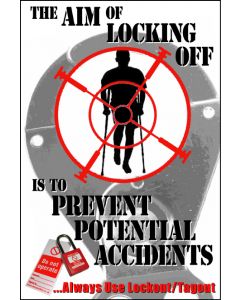 Lockout/Tagout Safety Poster - 'Lockout Prevents Accidents'