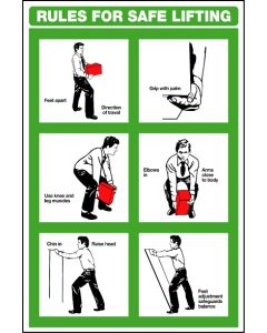 General Awareness Safety Posters - 'Rules For Safe Lifting'