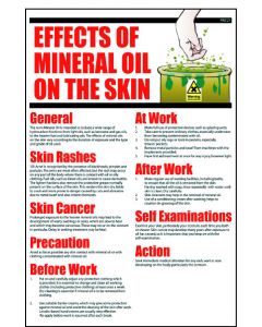 General Awareness Safety Posters - 'Effects of Mineral Oil on the Skin'
