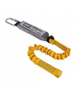 Elastic webbing lanyard and shock absorber 1.3m (connectors needed)