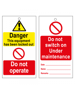 RLOT6 Disposable Lockout Tags - DO NOT SWITCH ON