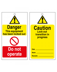 RLOT7 Disposable Lockout Tags - LOCKOUT TRANSITION