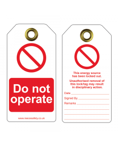 RLTT60 Danger - Do Not Operate Tuff Tags