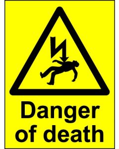 Danger of Death Magnetic (75mm x 110mm)