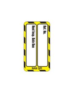  Nanotag Insert - Yellow - Next Inspection - Pack of 10 