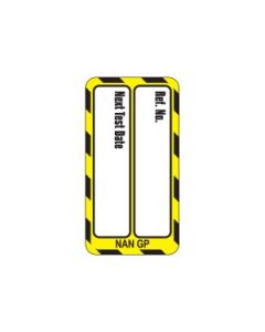  Nanotag Insert - Yellow - Test Due - Pack of 10 