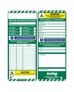 SCAF6 Standard Inspection Inserts - Scafftag - Pack of 50