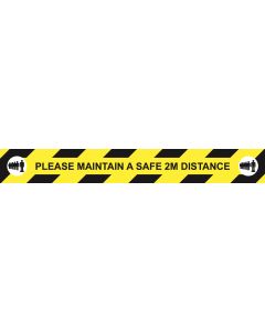 Social Distancing floor sign "Please maintain a safe 2m Distance"
