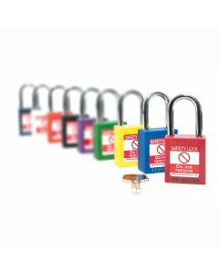 Nylon body Safety Padlock - 38mm clearance Steel Shackle
