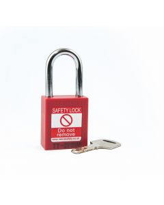  RED Steel Shackle safety padlock keyed differently