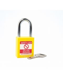  YELLOW Steel Shackle safety padlock keyed differently