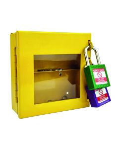 Compact group lockout box in Yellow