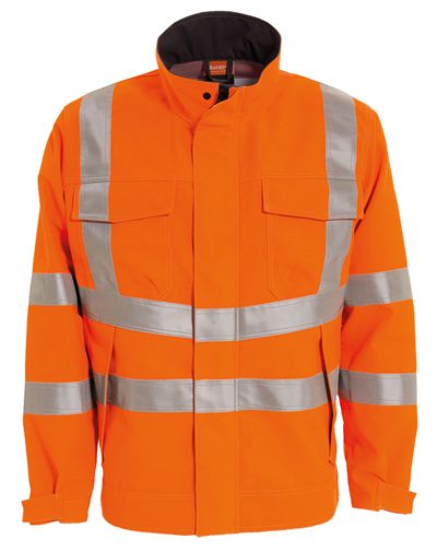 Orange Flame Retardant Jacket with reflective tape