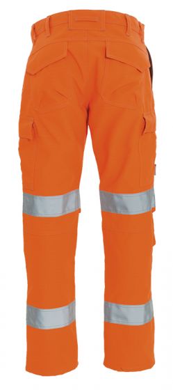 Arc Flash Non-Metal Hi-Viz Orange Trousers with Reflective Tape 8.7cal/cm2