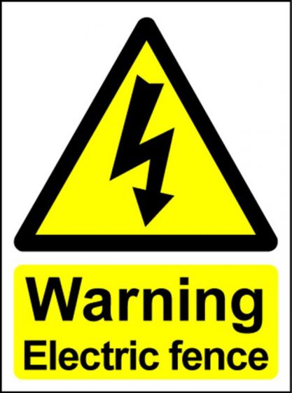 Electrical Hazard Warning Signs - Electric Fence