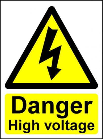 Hazard Warning Sign Danger High voltage 