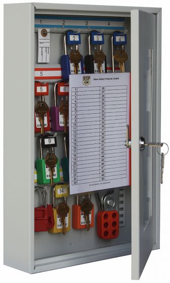 Padlock view cabinet to hold 16 padlocks - Keyed lock